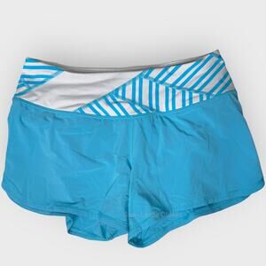 Lululemon Groovy Running Short 6 Spry Blue Quilt Retired Rare 90s Athleisure
